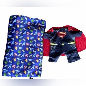 Build-A-Bear Superhero Superman Costume with sleeping bear